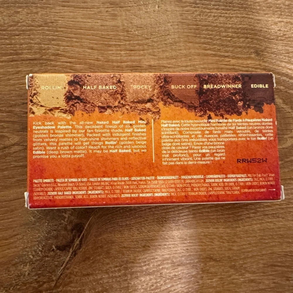 Urban Decay Naked Half Baked Palette - Bold Hues​​​​